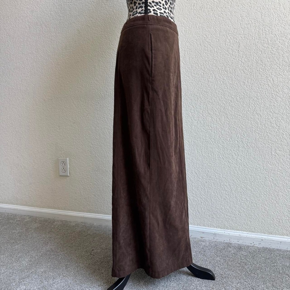 White Stag Brown vintage suede maxi skirt Size 6 - Picture 3 of 8